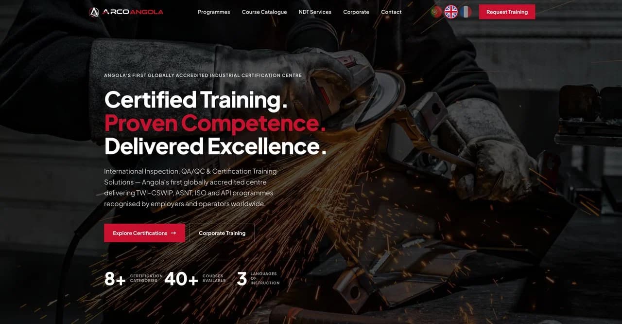 Arco Angola website